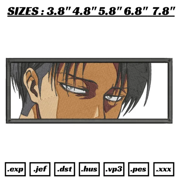 AOT Levi Ackerman Eyes Embroidery Design