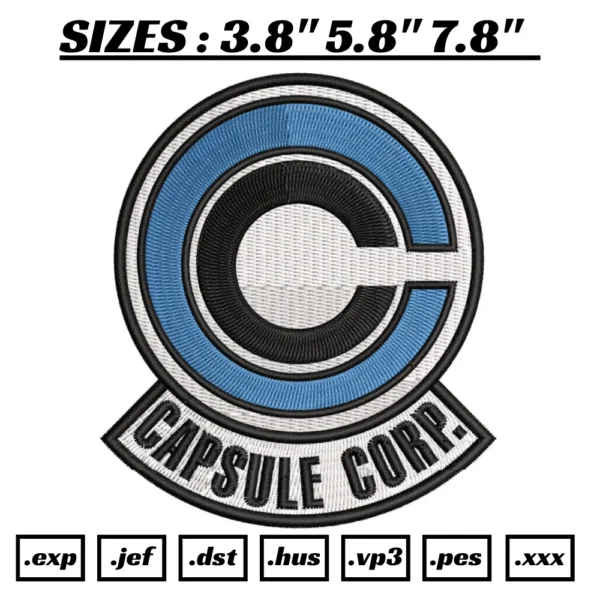 Capsule Corp Logo Embroidery Anime Dragon Ball