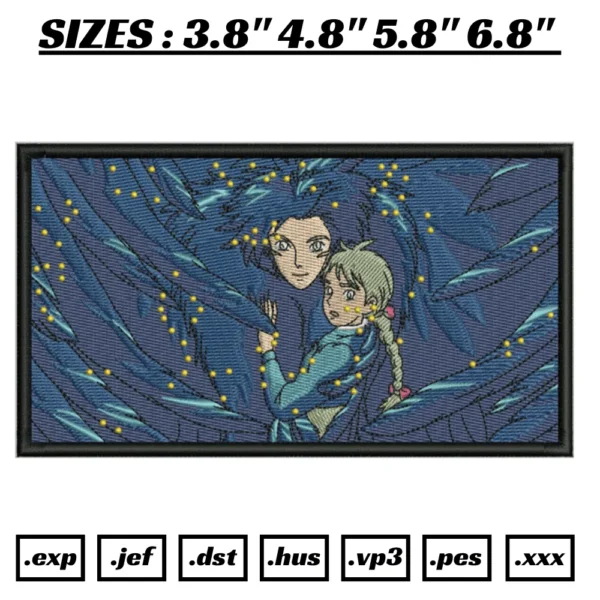 Howl's Moving Castle Anime Embroidery Design