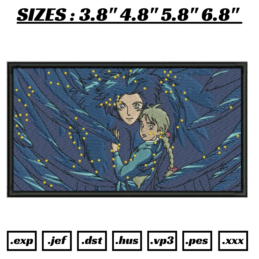 Howl’s Moving Castle Anime Embroidery Design